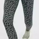 Aerie 🆕 Offline Green Jacquard Peak Leopard Animal Print Leggings Pants Size XL Photo 0