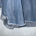 THML  Washed Out Denim Blue Raw Hem Long Sleeve Crewneck Casual Comfy Tunic XS Photo 3