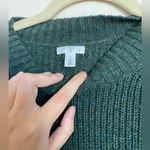 Nordstrom BP Green Lightweight Ribbed Tunic Sweater Oversized Photo 3