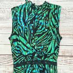 Fuzzi Abito Corto Geometric Animal Print Dress, EUC, Medium, MSRP $545 Green Photo 8