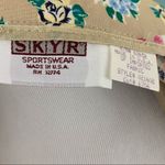 Vintage cottagecore pleated wildflower midi skirt Tan Size 6 Photo 6