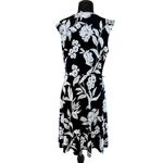 White House | Black Market WHBM Silver Faux Wrap Reversable Print Dress NWoT Sz 10 Photo 4