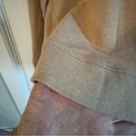 Lands' End  Canvas Knit Long Sleeve Sweatshirt Tunic  Brown Tan, Side Buttons Photo 2