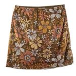 Full Tilt VTG Y2K 2000s XS Slip Skirt Floral Coquette Boho Cottage Prairie  Brown Photo 0