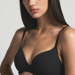 SKIMS  Fits Everybody T-Shirt Plunge Bra Size 34DD Color Onyx Photo 0