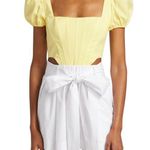 STAUD Eliza Puff Sleeve Corset Top Photo 5