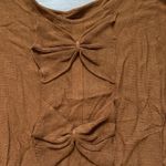 Vitrin Design Brown Long Sleeved Dress with Bow Details M Size M Photo 4