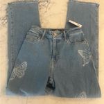 Hollister New Ultra High Rise Dad Jeans Butterfly Print Stretch 25x29 $64.95 Photo 3