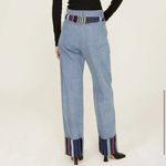 BENJAMIN BENMOYAL Cassette Tape‎ Hem Jeans Flip Cuff Size XS Blue Photo 2