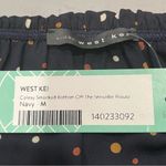West Kei NEW StitchFix  Navy Polka Dot Colesy Smocked Off The Shoulder Top Photo 4