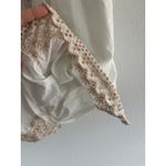 Banana Republic  Tank Women 6 White Cotton Gold Embroidered Preppy Coastal Button Photo 3