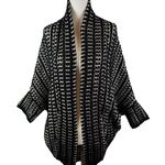 Moth Anthropologie Open Front Chunky Knit Cardigan Size XS Neutral Layering Cozy Black Photo 0