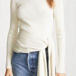 3.1 Phillip Lim Ribbed Sweater With Waist Tie Antique White Beige Size Small Photo 0