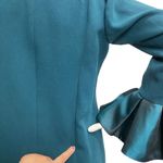 Terri Jon Rickie Freeman Maximalist Dark Green Dress Bell Sleeve Cocktail Size 12 Photo 8