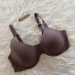 SKIMS Fits Everybody Scoop Plunge Bra Umber Size 40DD Photo 2