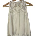 Free People Ivory Tied To You Lace Open Back Tank Top XS Photo 0
