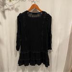Carly Jean Los Angeles  button front lace ruffle whimsigoth mini dress tunic boho Photo 3