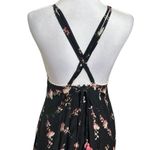 Poupette St. Barth  New Long Dress Mara Open Back Black Pink Shaded Silk Satin S Photo 6