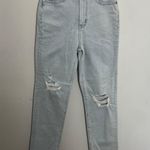 Madewell NWT - The Tall Momjean in Harman Wash: Raw-Hem Edition Light Wash Denim Photo 1