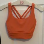 Lululemon Energy Longline Bra Ribbed Luxtreme Medium Support B–D Cup Sunny Coral Photo 2