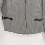 Tahari ASL Open Front Herringbone Cropped Suit Jacket Blazer Women’s Size 12 NWT White Photo 4