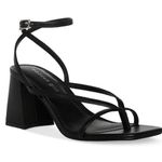 Madden Girl Marrvel Faux Leather Thong Block Heel Sandals, Size 9.5 NEW Photo 0