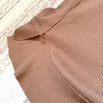 Anthropologie Altar'd State Brown Waffle Knit V-neck Long Sleeves Sweater Medium Photo 5