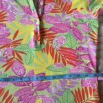 Lilly Pulitzer 90s‎  Shirt Dress Belted Sabrina Bottoms Up Print Frogs Flowers S Photo 8