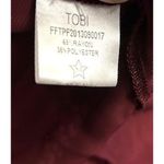 Tobi  M Cold Shoulder Lace Trim Blouse Maroon Flare Sleeve Boho Coquette Romantic Photo 2