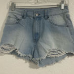 REWASH ‎ Blue Jean Shorts Distressed High-Waisted size 26. (256) Photo 0