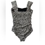 ALBION FIT Albion Savannah One Piece Leopard Animal Print Swimsuit White Tan Size Medium Photo 5