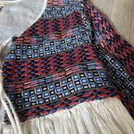 ZARA NWOT  ECRU EMBROIDERED BOHO JACKET CARDIGAN BLOGGERS Aztec Ethnic Flowing Photo 3