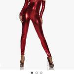 Red Metallic Catsuit Bodysuit Britney Spears Halloween Costume Size M Photo 1
