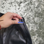 ZARA  Black Faux Leather Skinny Pants Photo 3