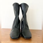 Therapy Yasmeen Faux Leather Pull On Square Toe Ankle Sock Booties Black Size 8 Photo 2