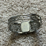 Studio women’s vintage victorian style silver crystal bangle‎ bracelet watch Photo 5