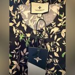 Tuckernuck Verdant Iris Royal Shirt Dress Size S NWT Cotton Floral Pockets Black Photo 6