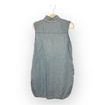 Terre Bleue Chambray Embroidered Floral Chambray Denim Dress L Boho Western Blue Size L Photo 1