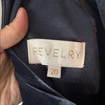 Revelry Blue Maxi Velvet Dress with Neck Scarf Size undefined Photo 3