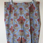Talbots Vintage  Women's Blue Floral Print Cropped Stretch Pants Size 18 Trousers Photo 1