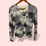 Charter Club Cute smoky floral lightweight pearly button cardigan flowy sweater Photo 2