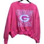 New Era Women’s Green Bay Packers Pink Tech Crew Pullover Sweatshirt XL Photo 0