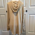 POL Medium Goldenrod Burnout Crochet Detailed Hooded Top Photo 9