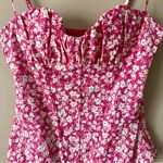ZARA  | Pink Floral Corset Bodysuit Sz S Photo 2