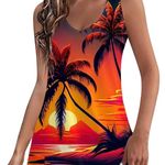 Amazon Vibrant Palm Print Swim Coverup Photo 0