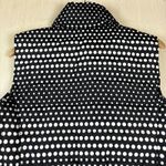 Talbots  Women's Vest Sz M Petite Down Feather Polka Dot Black White‎ Ski Lodge Photo 7