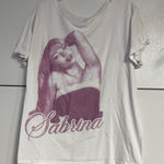 SABRINA CARPENTER WHITE T SHIRT 2XL CUT OUT Size XXL Photo 0