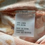 Christian Siriano ikkat print rayon linen pants with pockets Orange Photo 8