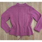Vtg Cambridge Dry Goods Lambswool Angora Blend Sweater Zip Up Cardigan Pink L Size L Photo 3