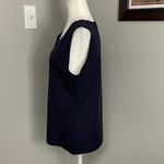 Misook Exclusively  Knit Scoop Neck Tank Top NWT Size Medium Navy Blue Photo 1